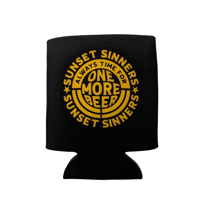 "One More Beer" Black Can Cooler